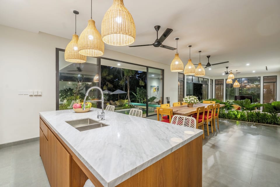Panoramic Villa, 4 Bedrooms, Private Pool | Private kitchen | Full-size fridge, microwave, stovetop, espresso maker