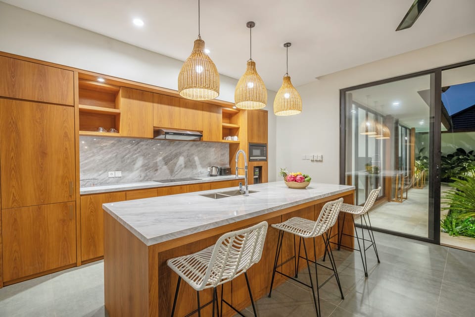 Panoramic Villa, 4 Bedrooms, Private Pool | Private kitchen | Full-size fridge, microwave, stovetop, espresso maker