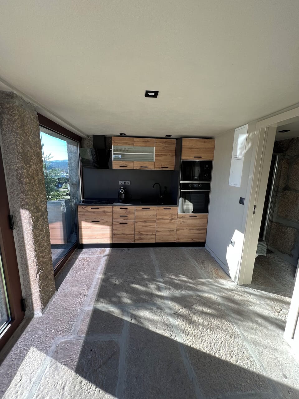 Comfort House, Pool View | Private kitchen | Fridge, microwave, oven, stovetop