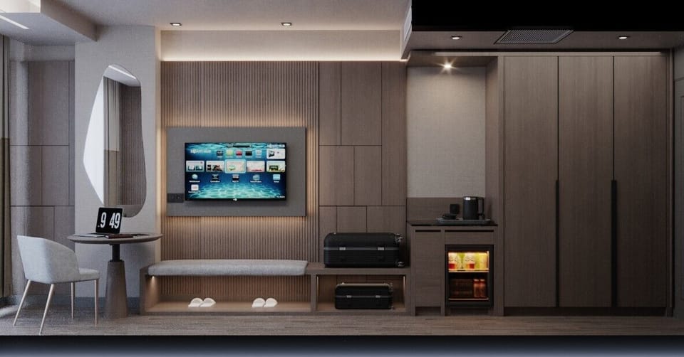 Triple Room | Premium bedding, minibar, in-room safe, blackout drapes