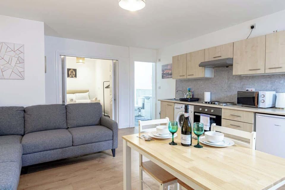 Enjoy your meals in our cosy living area while watching your shows.