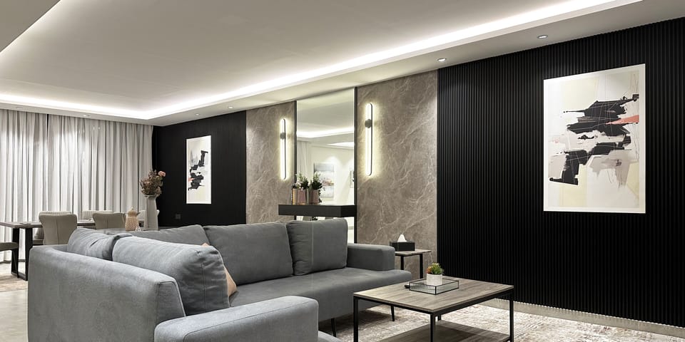 Design Apartment, 3 Bedrooms | Living area | Flat-screen TV