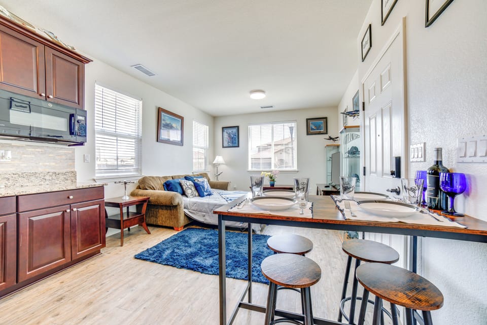 Dining Area | Dishware + Flatware Provided | Central A/C