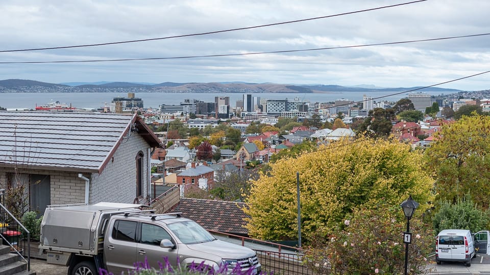 View of Hobart city from the street