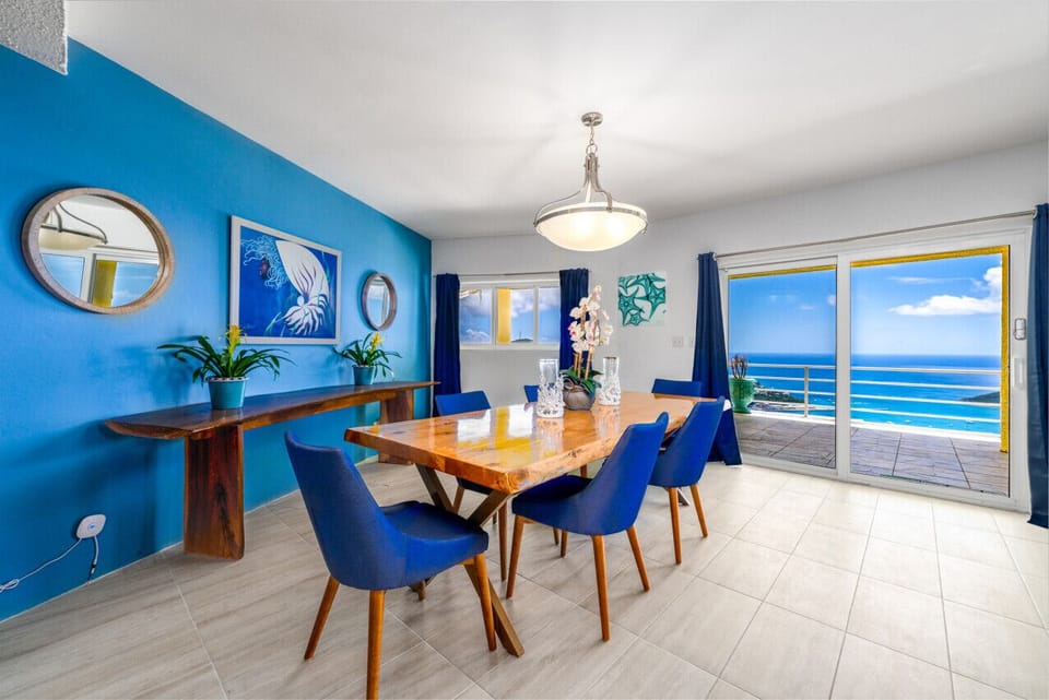 The lower level`s dining room.