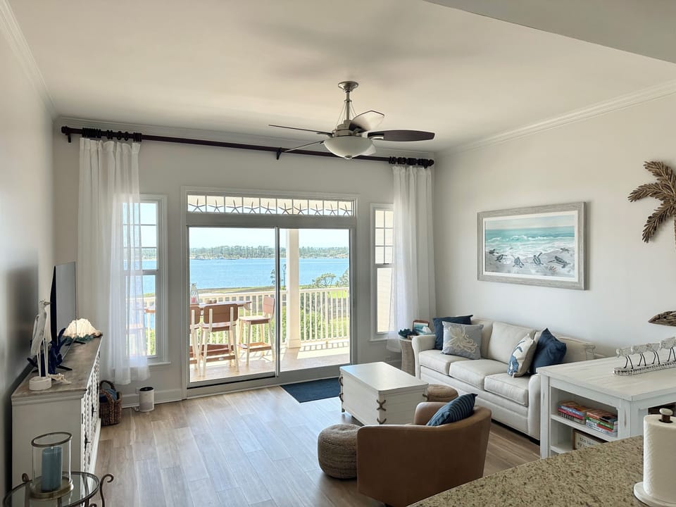 Breathtaking views of St. Andrews Bay from our 7th floor balcony.