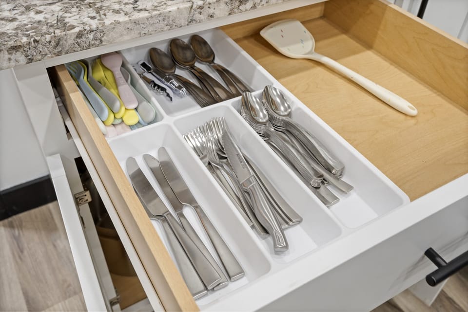 Large Selection of Spoons , Forks and Knifes provided