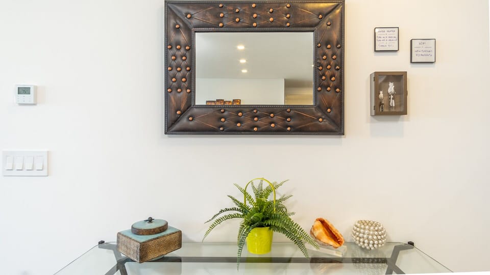detail from the condo entry