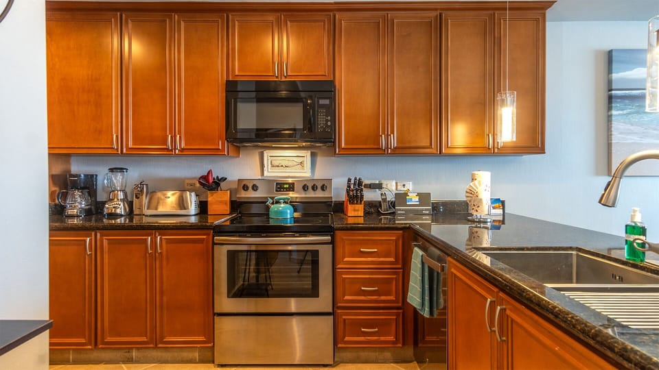 the kitchen