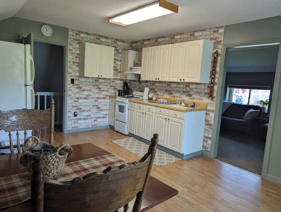 Small Kitchen with many amenities need for your stay. 