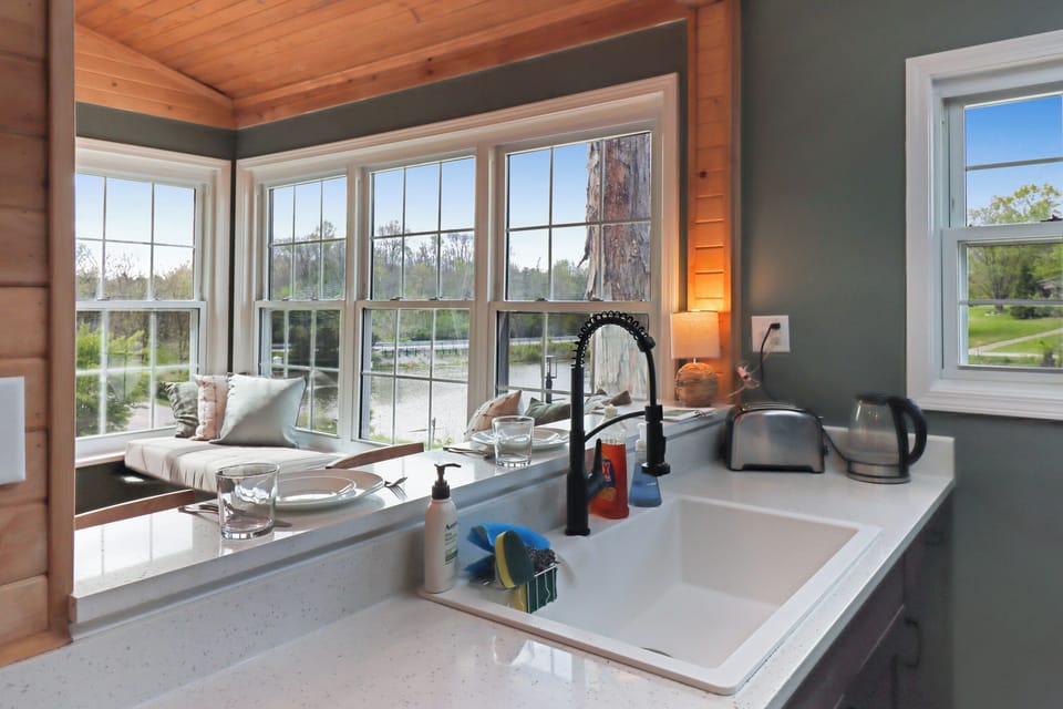 Enjoy time with everyone with the open kitchen