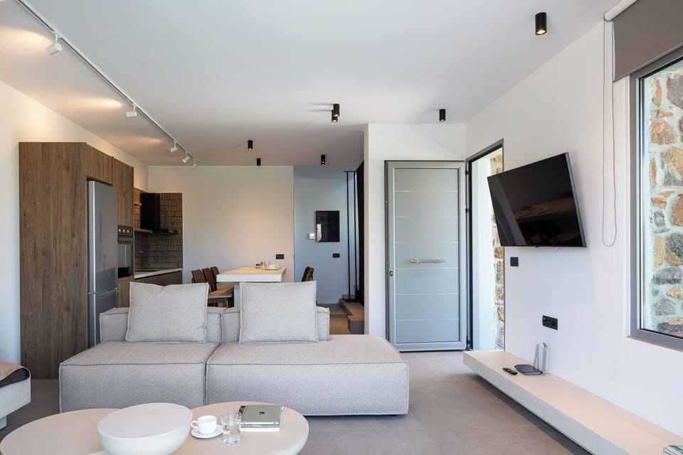 Open-plan living and kitchen area