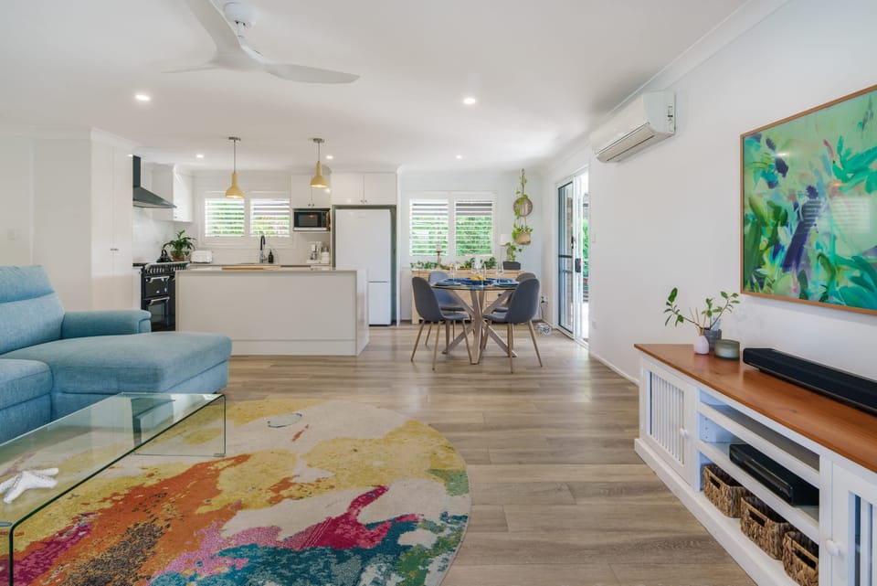 Sit back and relax in this upstairs open plan living space