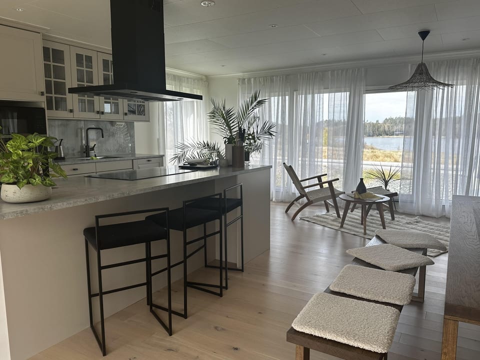 Villa | Private kitchen | Fridge, microwave, oven, stovetop