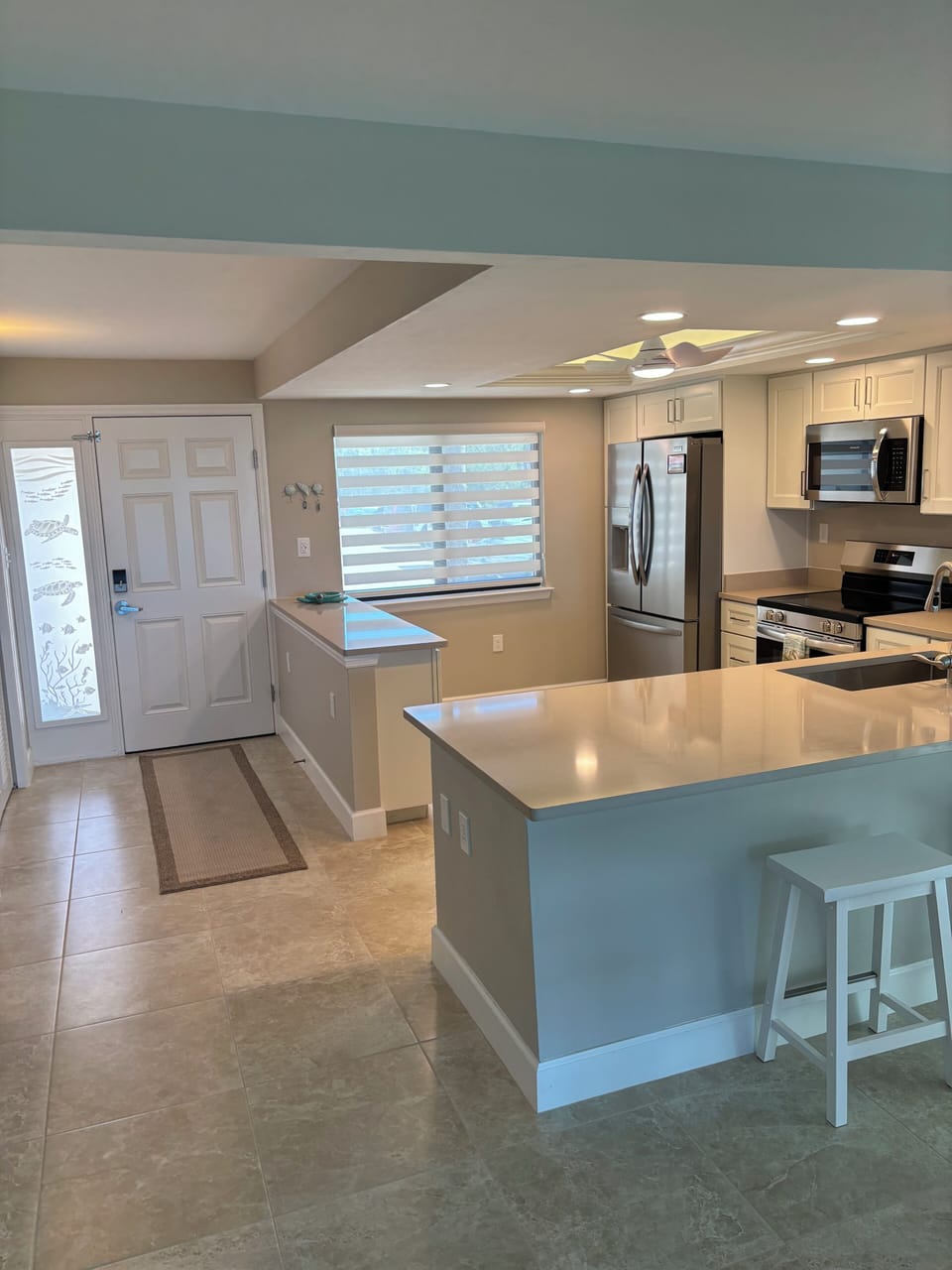 Entry and kitchen area
