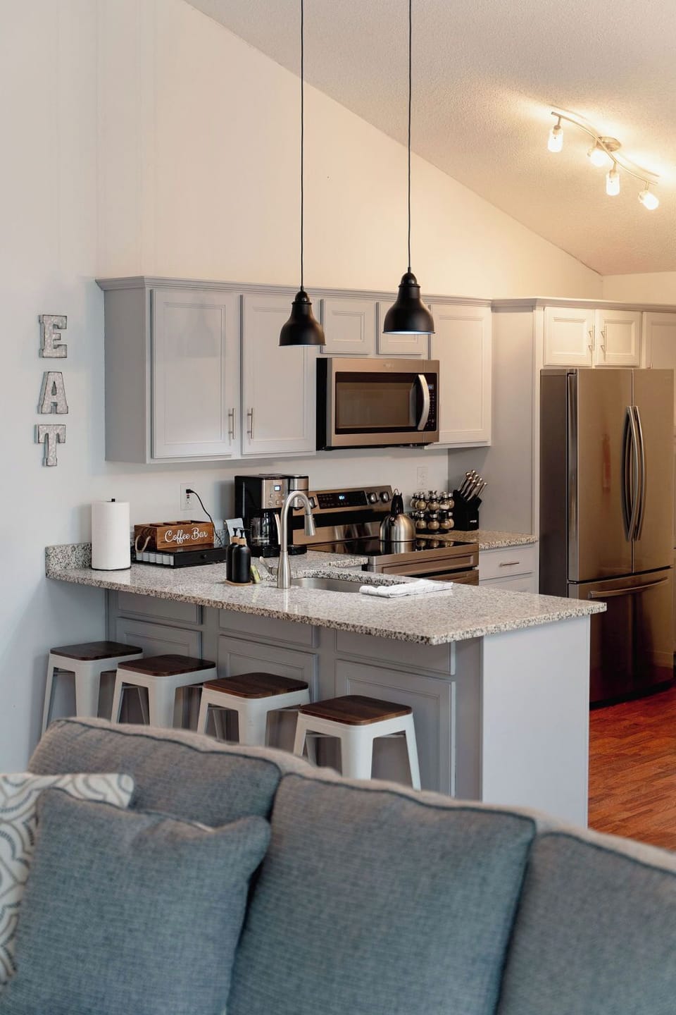 Fully stocked kitchen for you to cook all your favorite meals!