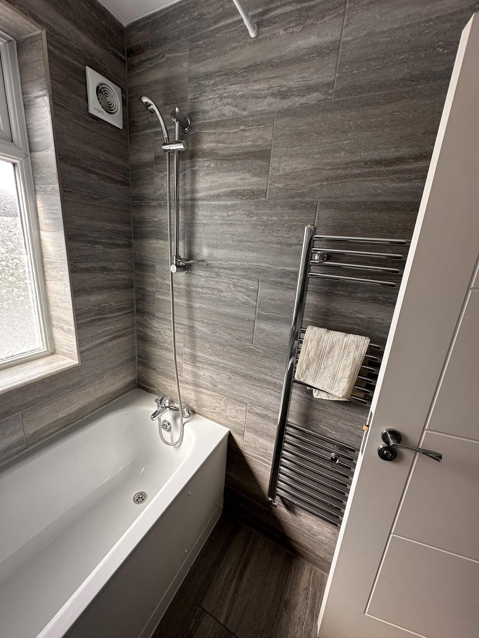 House | Bathroom | Shower, deep soaking tub, slippers, towels