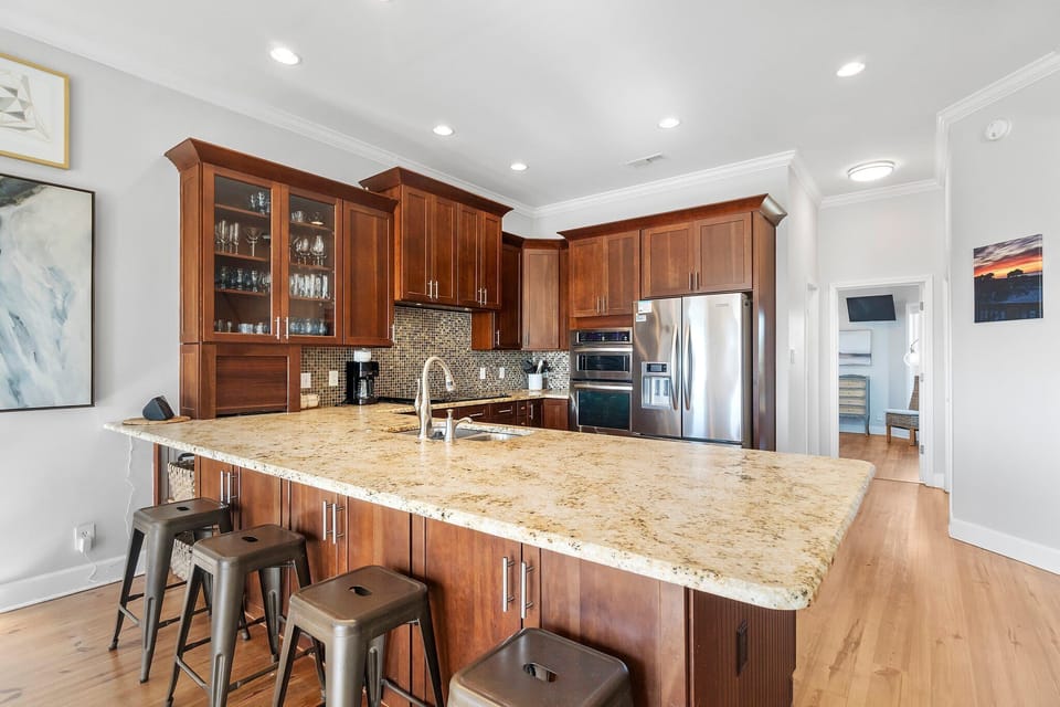 Kitchen bar seating for four