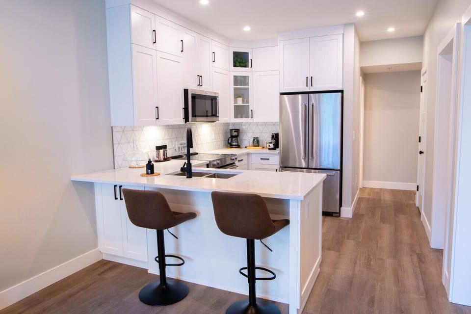 Our place comes with a fully stocked kitchen.