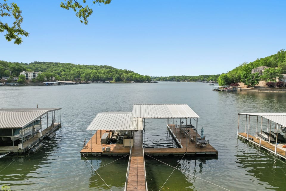 View of private dock from deck