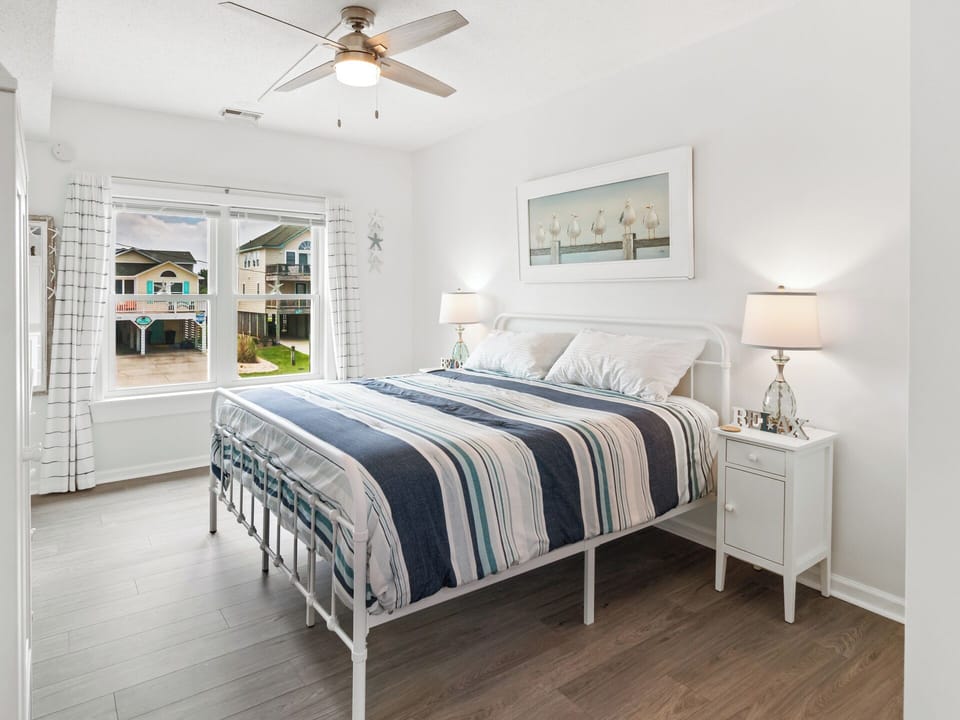 The King Master Bedroom offers even more comfortable space and quiet comfort during your stay.