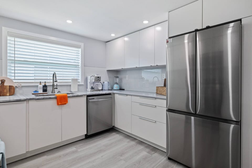 Huge refrigerator and kitchen