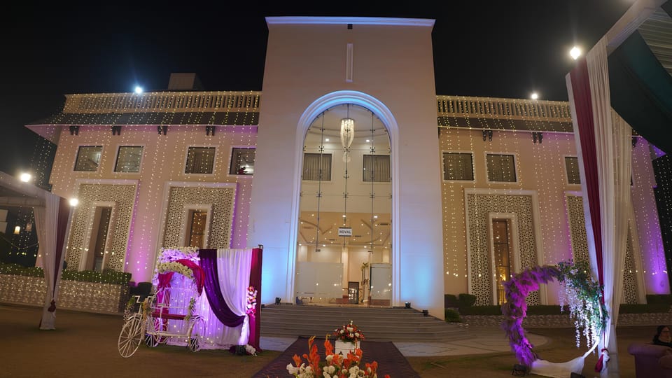 Outdoor wedding area