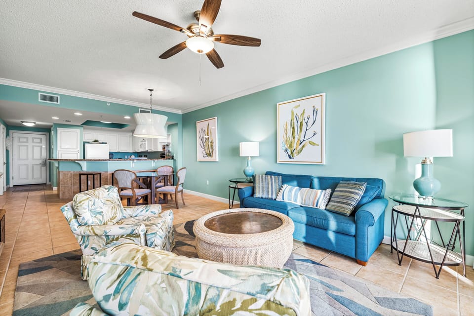 Gulf front living room
