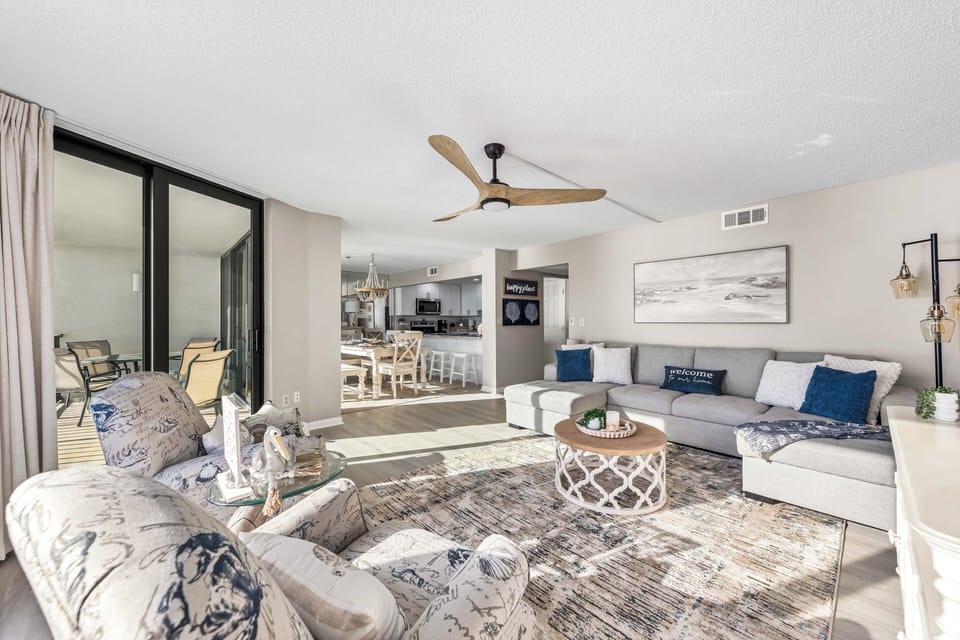 Gulf front living room