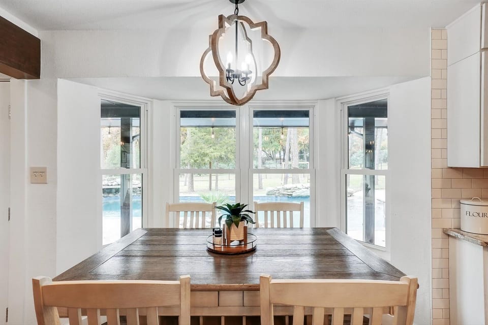 More intimate and cozy than the dining room, this breakfast nook is perfect for those first few quiet sips of your morning coffee.