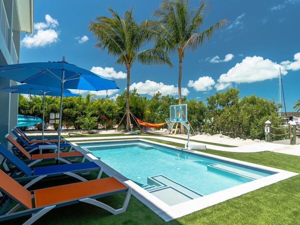 Private pool in a tropical oasis.