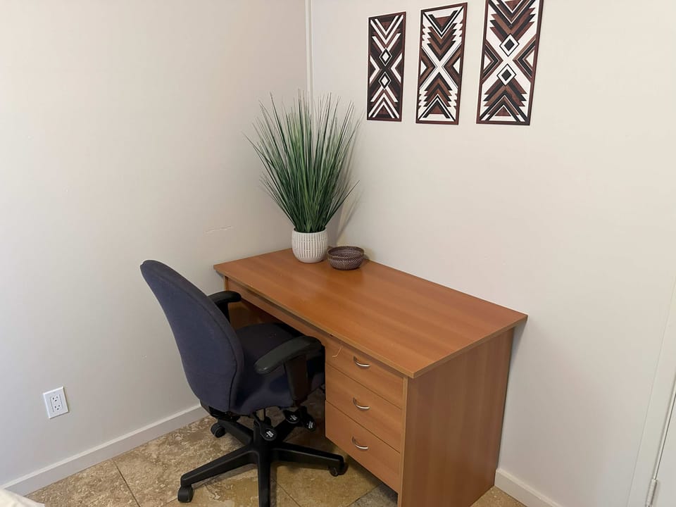 Perfect quiet desk space for remote working