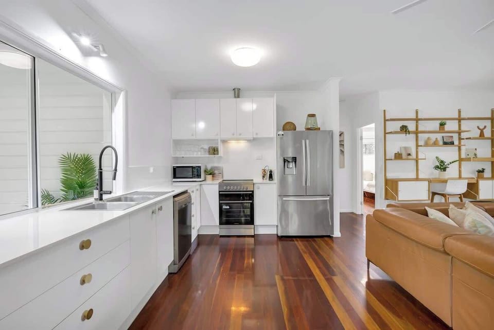 Whip up gourmet meals in the fully-equipped kitchen, complete with premium appliances and ample counter space. 