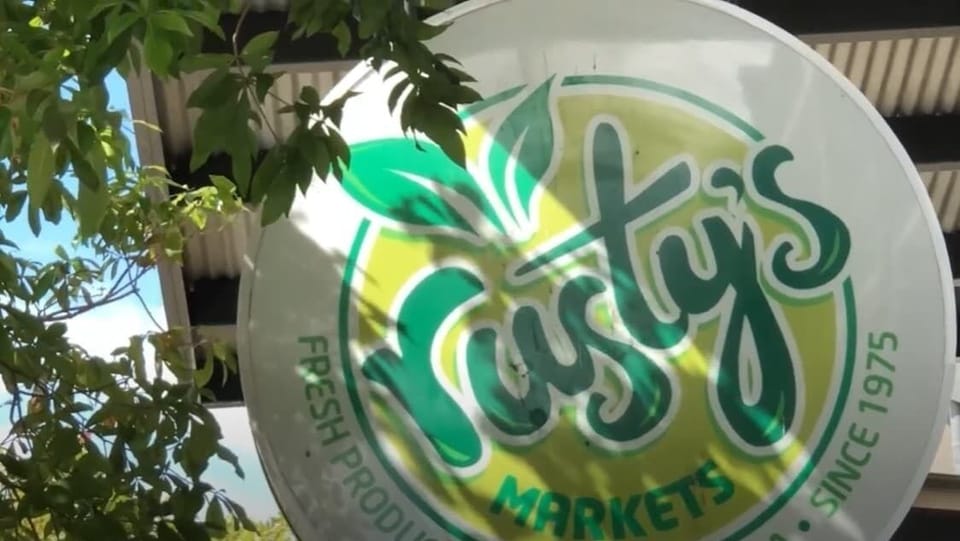Stock up on fresh produce at the famed Rusty's Market.