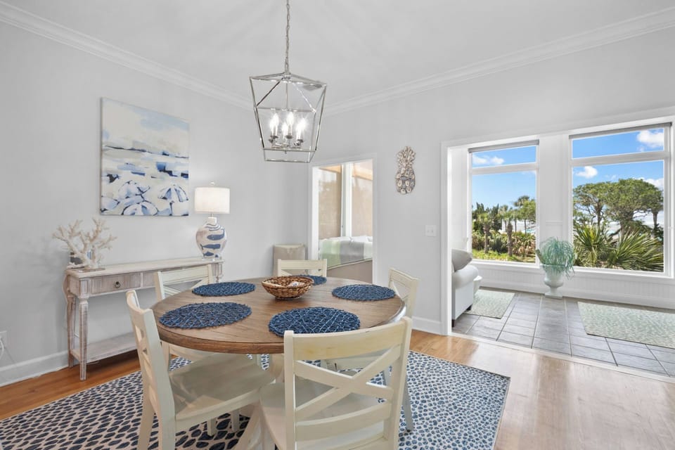 Dining Area Open to Sunroom and Views