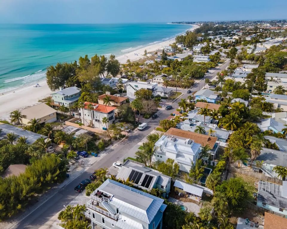 birds eye view of Holmes Beach