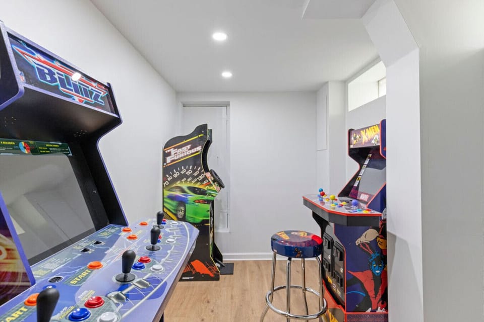 Kids of all ages will enjoy in this game room