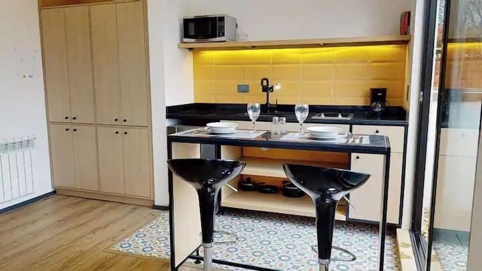 Deluxe Apartment | Private kitchen | Full-size fridge, microwave, stovetop, dishwasher
