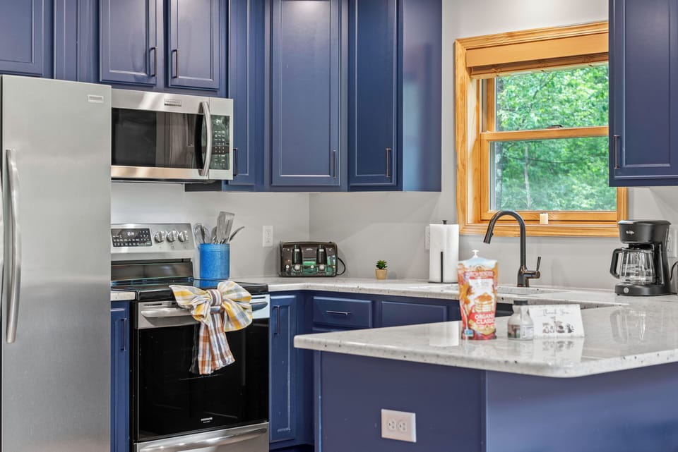Whip up a feast in the fully equipped modern kitchen.
