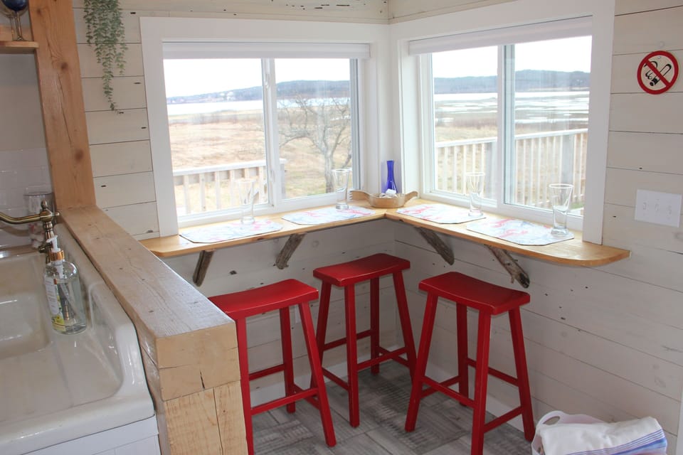 The breakfast nook with a view! 