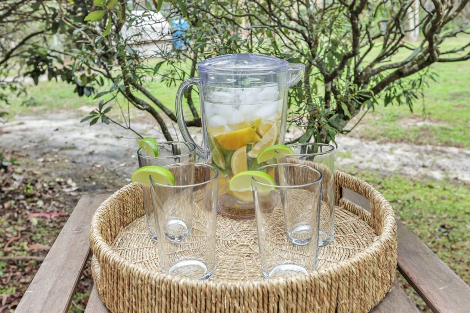 Refresh and recharge. Enjoy a cold drink on the patio after a day of exploring the local sights.