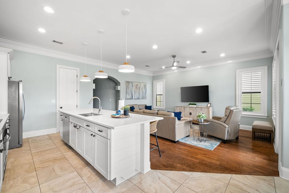 Open Concept Kitchen and Living Area