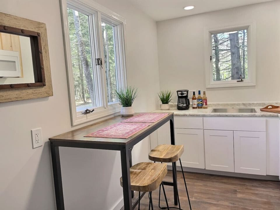 Enjoy memorable meals together in the dining area of our Vermont retreat, surrounded by the beauty of the Green Mountains.