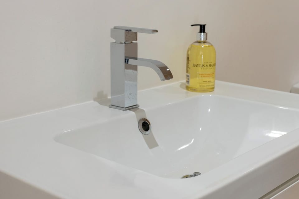 The shower room has been renovated to a high standard