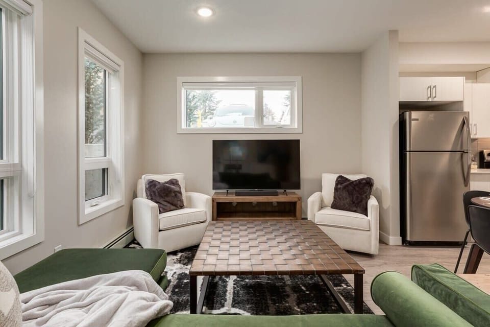 Cozy up on the sofa for a relaxing movie night!
