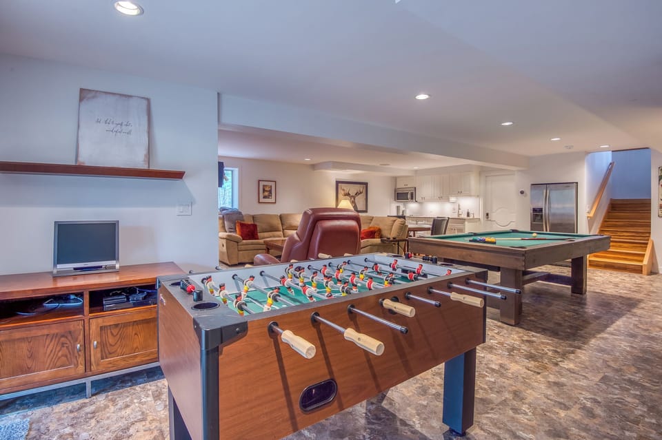 Game room and living room downstairs