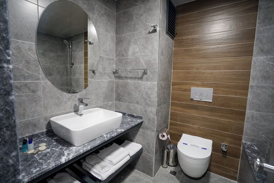 Standard Double or Twin Room, Pool View | Bathroom | Hair dryer, slippers