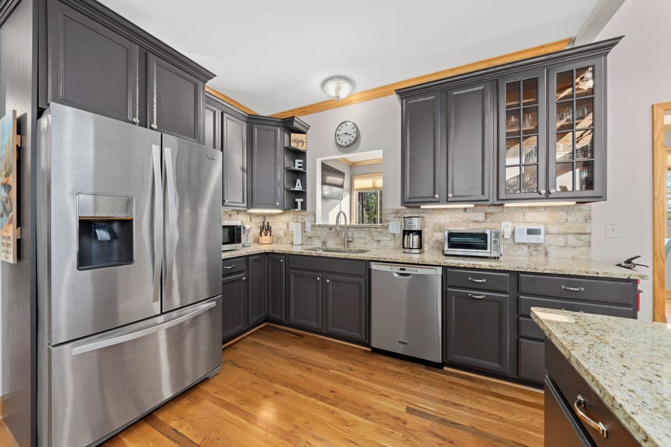 Kitchen is fully stocked with everything you need! 