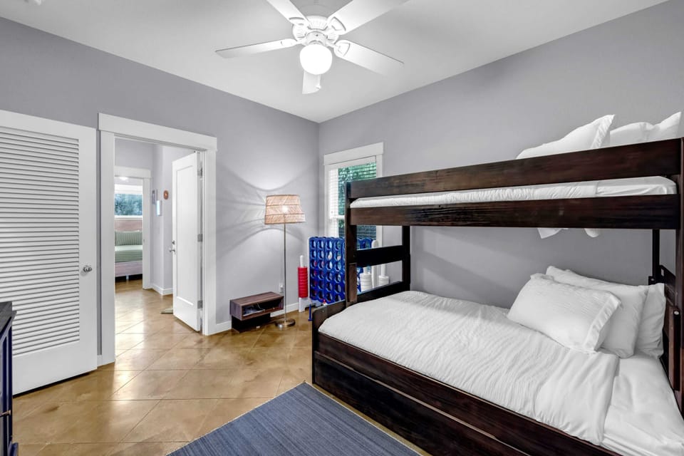 Bunk room has games for your entertainment