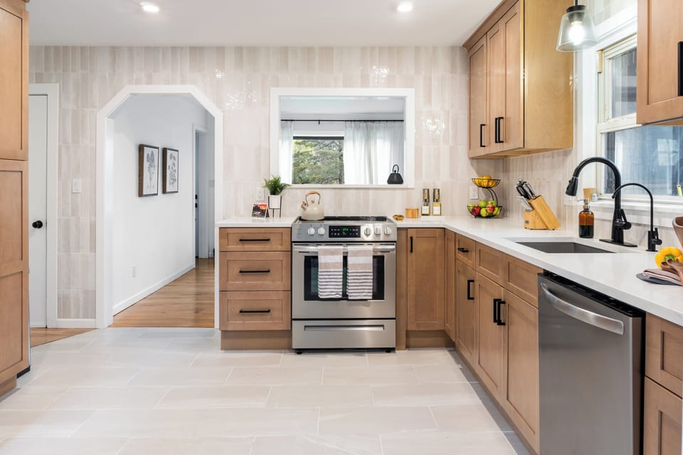 Fully equipped kitchen for all your cooking needs.